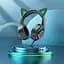 Ігрові дротові навушники Hoco W107 Cute Cat Ear, USB, 3.5mm, 2m, Black-Green - мініатюра 7