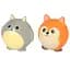 Игрушка для собак Flamingo Bolka Chinchilla Fox 7.5x7.5x8.5 см с пищалкой для щенков и пожилых питомцев - миниатюра 1