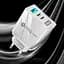 Зарядний пристрій Mirrow USB 2-Type-C Super Charge/Quick Charge 3.0 PD 58W White (FR050841) - мініатюра 2