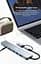 USB-хаб XON SmartHub 9 в 1 (Ethernet, SD/TF, 2xUSB2.0, 2xUSB3.0, Type-C, 3.5 Audio) Сірий (UHCHP093322G 5238) - мініатюра 5
