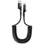 Кабель ArmorStandart AR17 Spiral USB-A to USB-C 2.4A 1m Black (ARM75390) - мініатюра 1