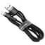 Дата кабель USB 2.0 AM to Lightning 0.5m Cafule 2.4A grey+black Baseus (CALKLF-AG1) - мініатюра 1