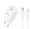 Сетевое зарядное устройство с кабелем Hoco C148A Charm single port PD30W charger set (C to iP) (EU) белый - миниатюра 1