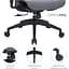 Офисное кресло OfficePro Elegant OC660-B-DG-DG Black/Dark Gray [148664] - миниатюра 12