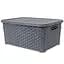 Корзина Diomedea с крышкой 34.5x24.5x15.5 см 10 л серая (К13-130)  - миниатюра 1
