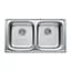 Кухонна мийка Haiba 78x43 Double decor HB0567, Decor - мініатюра 1