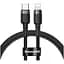 Дата кабель USB-C to Lightning 1.0m 18W 2.1A Cafule Black-Grey Baseus (CATLKLF-G1) - миниатюра 1