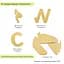 Дзеркальний декор Wall Sticker SW-00002525 акриловий самоклеючий WC 3 шт. золото - мініатюра 4