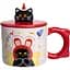 Чашка фарфоровая Kitten's Birthday 400 мл красный FM-24D - миниатюра 1