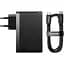 Мережевий зарядний пристрій Baseus GaN5 Pro Fast Charger 140W + Cable USB-C to USB-C Black [CCGP100201] [136666] - мініатюра 1