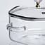 Каструля скляна Yiwu Diamond Crystal HP-34-40 2.5 л з кришталевою ручкою прозора боросилікатне скло - мініатюра 3