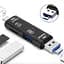 Багатофункціональний адаптер хаб кардрідер 5в1 Type-C Android USB 2.0 Black  - мініатюра 3