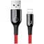 Кабель Baseus C-shaped Light Intelligent Power-Off USB - Lightning (M/M), 2.4A, 1 м Red (CALCD-09) - миниатюра 1
