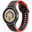 Браслет Double Line для Samsung Galaxy Watch 4 - чорно-червоний ширина кріплення 20мм силікон Watchbands (W12-2WB90238599) - мініатюра 1
