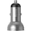 Автомобільний зарядний пристрій Baseus Digital Display Dual USB 4.8A Car Charger 24W CCBX-0S Silver - мініатюра 2