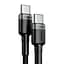 Кабель Baseus Cafule Cable Type-C to Type-C 100W 2m CATKLF-ALG1 Black-Grey - миниатюра 2