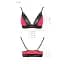 Эластичный топ с кружевом Passion TOP red-black L - миниатюра 3