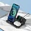 Бездротовий зарядний пристрій Hoco Wisdom 3-in-1 Wireless Fast Charger CW33 Black [62740] - мініатюра 8