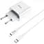 Мережевий зарядний пристрій 1Type-C Hoco C76A PD 20W White + Cable Type-C to Lightning - мініатюра 2