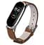 Шкіряний ремінець Primo Mijobs для фітнес-браслета Xiaomi Mi Band 4 Brown Silver - мініатюра 2