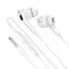 Наушники Borofone BM100 Pro Fuente universal earphones with microphone белые - миниатюра 3