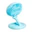 Міні вентилятор на акумуляторі Mini Fan блакитний, складаний з USB, настільний - мініатюра 2