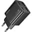 Мережевий зарядний пристрій Hoco N55 Fundador 20W Black [125202] - мініатюра 2