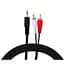 Кабель мультимедійний Jack 3.5mm male to 2xRCA 5.0m Vinga (VCPDCJ35MRCA25BK) - мініатюра 1