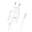 Мережевий зарядний пристрій 2USB Hoco C62A 2.1A White + USB Cable Type-C - мініатюра 4