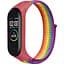 Ремешок BeCover Nylon Style для Xiaomi Mi Smart Band 7 Red-Rainbow (707669) - миниатюра 1