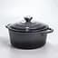 Каструля чавунна емальована Premium Cookware 2.5 л з кришкою Сіра для тушкування та запікання - мініатюра 5