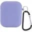 Чехол Silicone Case + Carabine для Apple AirPods Lavender Gray [44680] - миниатюра 1