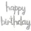 Набор надувных шариков Happy Birthday 14358 2 предмета серебристый - миниатюра 1