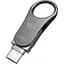 USB флеш-накопичувач Silicon Power Mobile C80 128GB USB-A + USB-C 3.2 Silver (SP128GBUC3C80V1S) [134979] - мініатюра 3