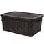 Корзина Diomedea с крышкой 29.7x19.6x13 см 6 л коричневая (К12-534)  - миниатюра 1