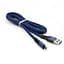 Дата кабель USB 2.0 AM to Micro 5P 1m flat nylon blue Vinga (VCPDCMFNB1B) - мініатюра 3