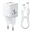 МЗП Baseus Palm Fast Charger Type-C+USB 20W + Cable Type-C to Type-C P10111608213-01 White - мініатюра 1