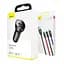 Автомобільний зарядний пристрій Baseus Digital Display Dual USB 4.8A Car Charger with 3-in-1 Cable USB 1.2M Сірий - мініатюра 2