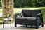 Диван пластиковий садовий Keter Corfu II Love seat графіт - мініатюра 4