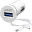 Автомобильное зарядное устройство LDNIO DL-C12 Car charger 1USB 2.1A + Lightning cable White - миниатюра 2