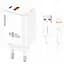 СЗУ Amaya E77D PD20W+QC3.0 (1USB-A/1C) + кабель USB to Lightning White - миниатюра 1