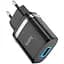 Мережевий зарядний пристрій Hoco N1 1USB Black [67468] - мініатюра 1