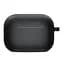 Силиконовый футляр с микрофиброй для наушников Airpods Pro Черный / Black - миниатюра 1