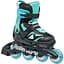 Ролики Rollerblade Microblade 33-36.5 Black/Light blue (1012-86B0751530-NK02-33-36.5) - мініатюра 1