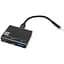 Хаб Usb Extradigital, чорний, Type-C 3.1 - 1xType-C 3.0 / 1xUsb 3.0 / HDMI 4K, кабель 10 см, алюмінієвий корпус (KBH1802) - мініатюра 1