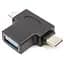 Переходник PowerPlant USB 3.0 Type-C, XiaomicroUSB (M) – USB 3.0 OTG AF - миниатюра 1