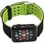 Подвійний ремінець Primo з перфорацією для Apple Watch 42 мм, 44 мм, 45 мм Black Green - мініатюра 1