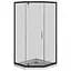 Душова кабіна Am.Pm Gem 5-corner Pivot 90x90 см без піддону black W90UG-405-090BT, Чорний, прозорий, чорний - мініатюра 1