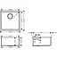 Кухонная мойка Hansgrohe S719-U400 под столешницу 450x450 Stainless Steel 43425800, Нержавеющая сталь - миниатюра 2