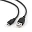 Кабель USB 2.0 AM - microUSB (5P), 10 см, чорний, Cablexpert (CCP-MUSB2-AMBM-0.1M) - мініатюра 1